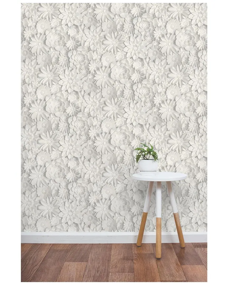 Fetco Dacre Floral Wallpaper - White image