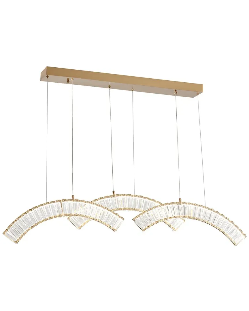 Décor Sanford Chandelier with LED - Gold, Crystal image