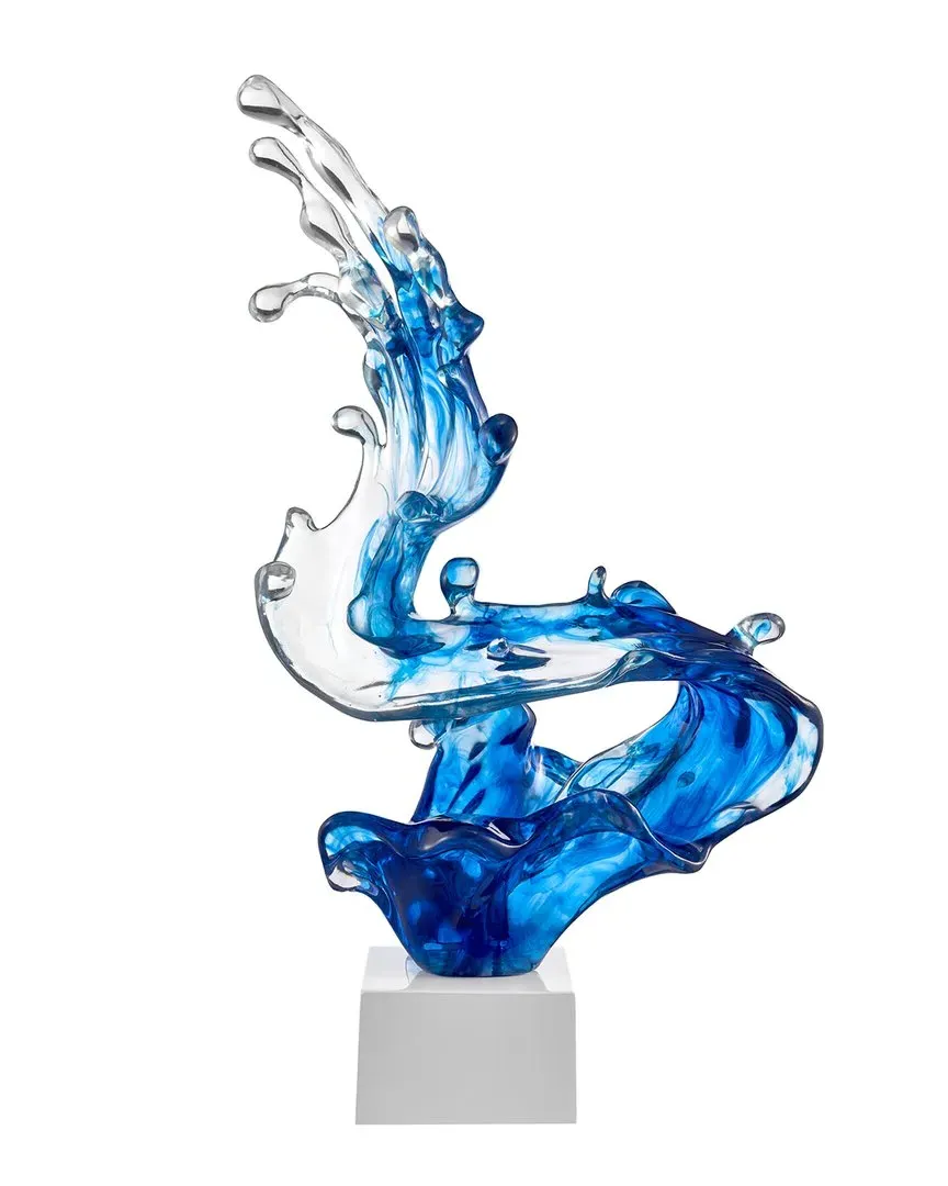 Braker Wave Sculpture - Blue, Resin image