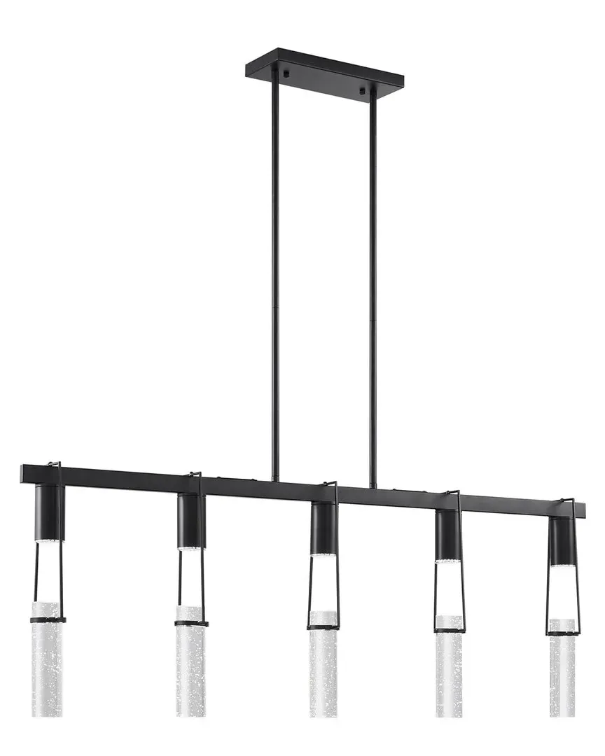 Harmony 5 Light Chandelier with Crystals - Matte Black image