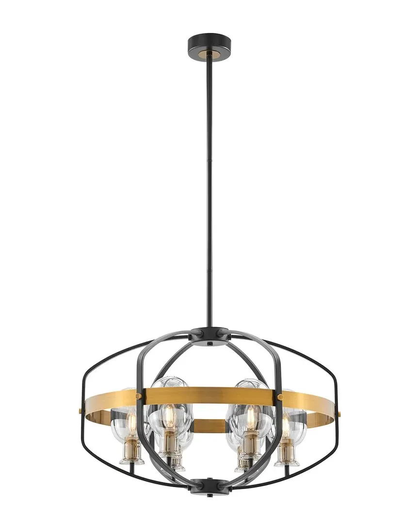 Opia Vintage 8-Light Chandelier - Black, Gold Metal image