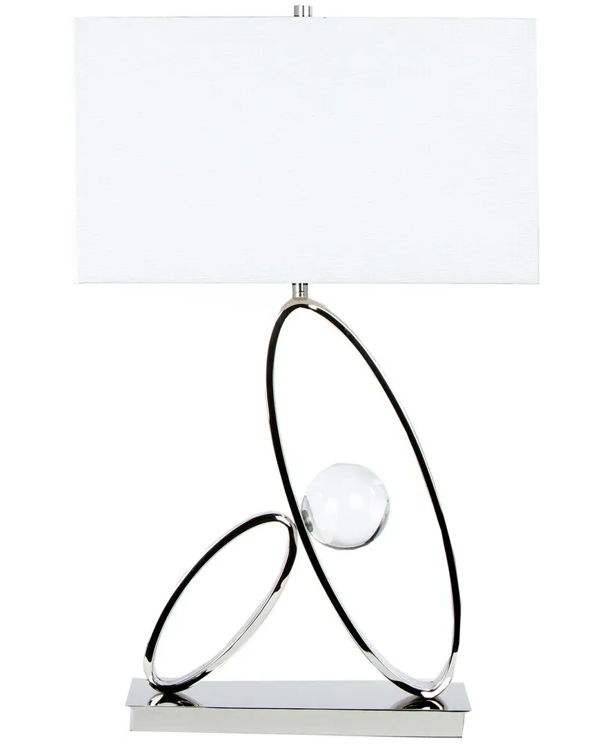 Ovals In Crystal Table Lamp - Silver, Aluminum image