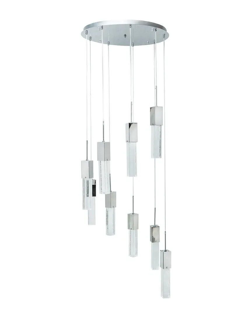 Sparkling Night Nine Light Chandelier - Chrome