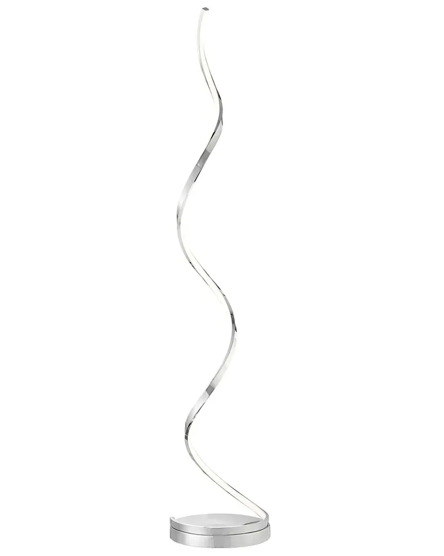 Spiral LED Floor Lamp - Silver, Aluminum image