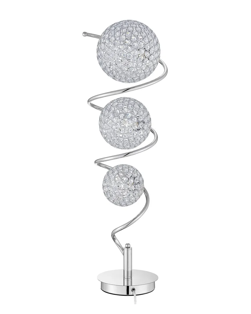 Vertical Crystal Sphere Table Lamp - Chrome image