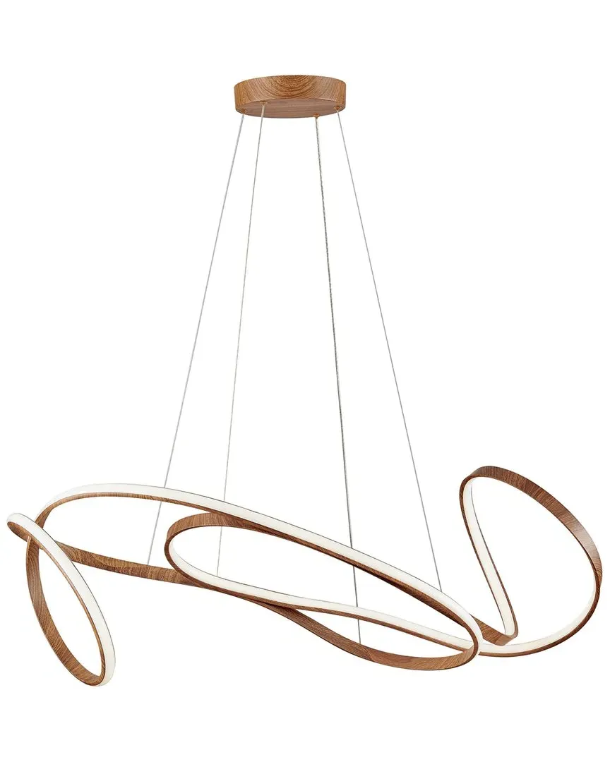 Moscow LED Chandelier with Adjustable Wires - Wood