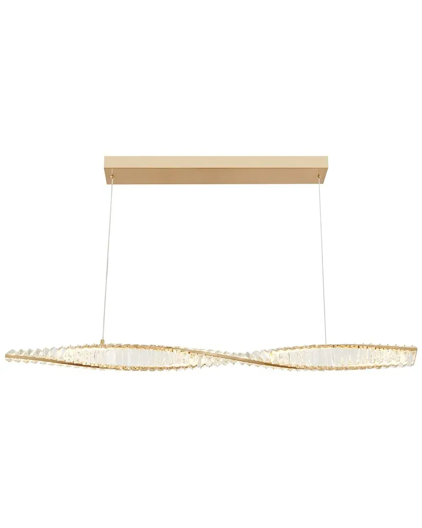 Towson Linear LED Crystal Chandelier with CCT - Gold