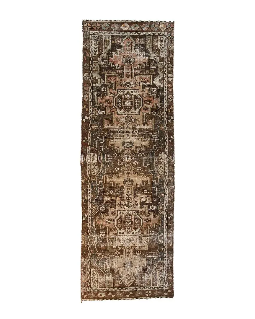 2.6 X 12 Vintage Wool Rug - Natural image