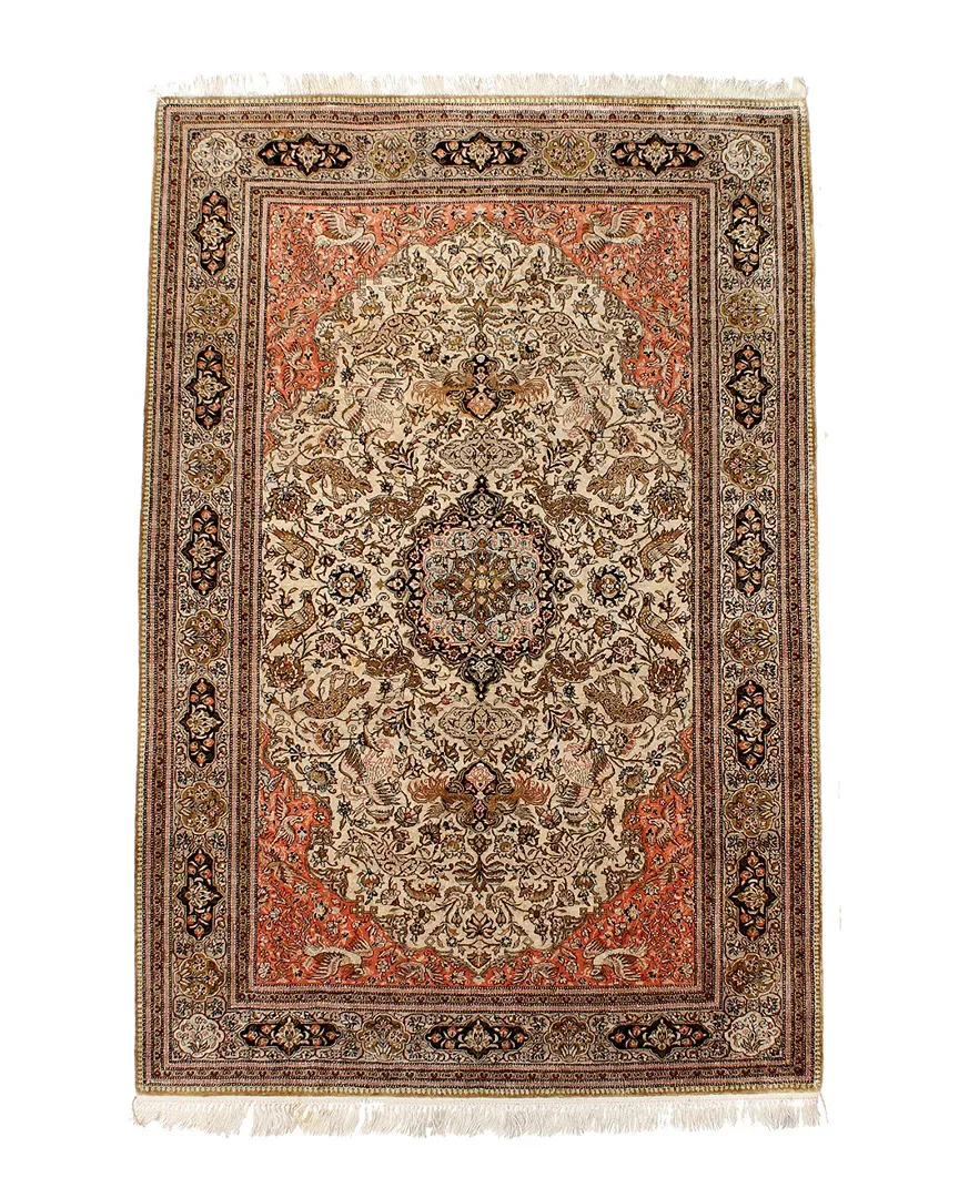 Persian Hand-Knotted Rug - Ivory, Wool