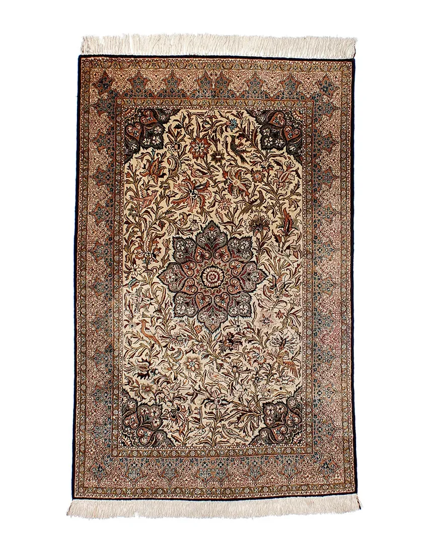 Persian Hand-Knotted Rug - Ivory, Wool