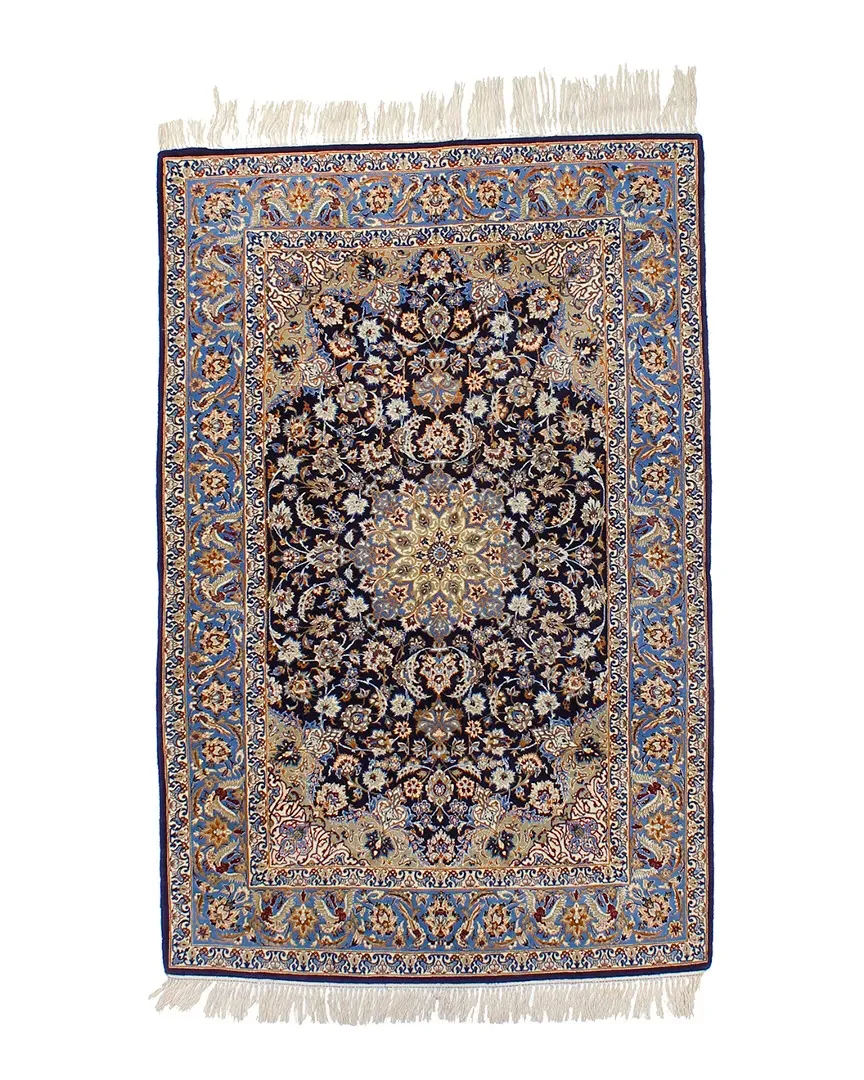 Persian Hand-Knotted Rug - Navy Blue, Wool