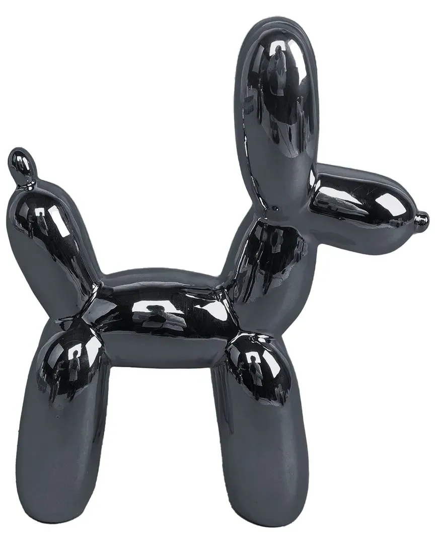 11in Ceramic Balloon Dog - Black image
