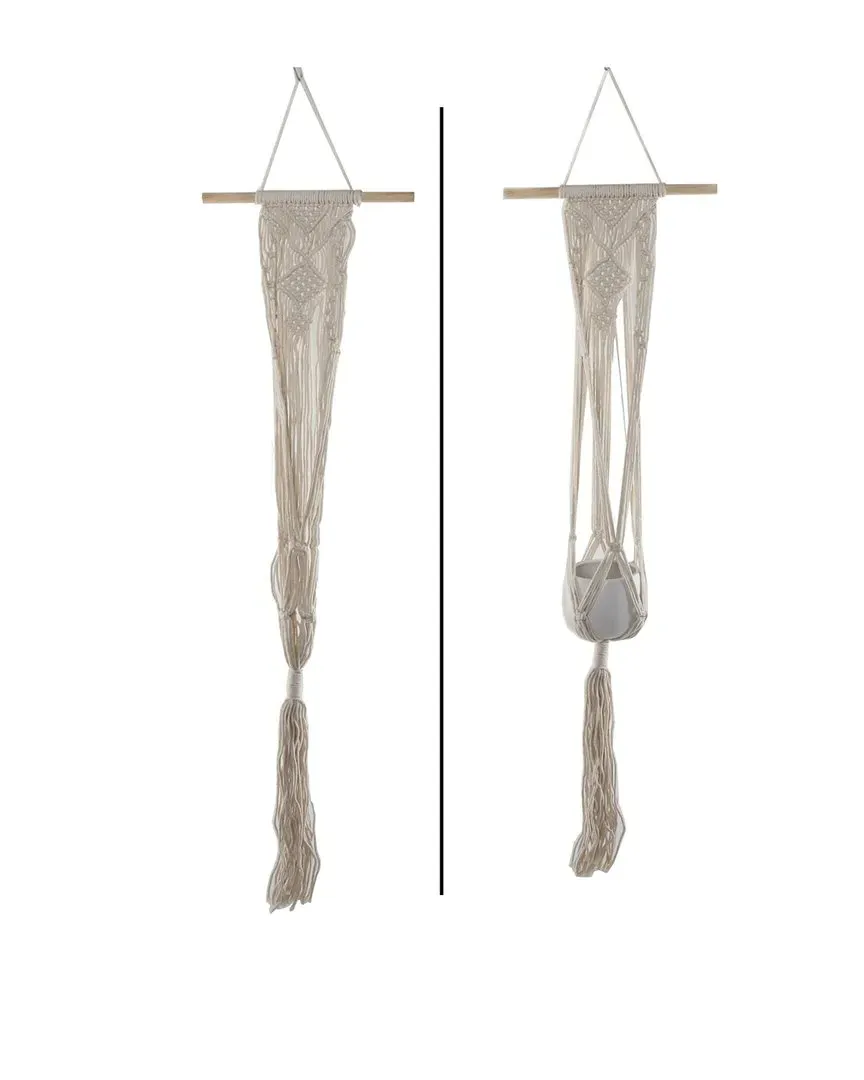 33in Hanging Macrame Planter Hanger - White, Rope image