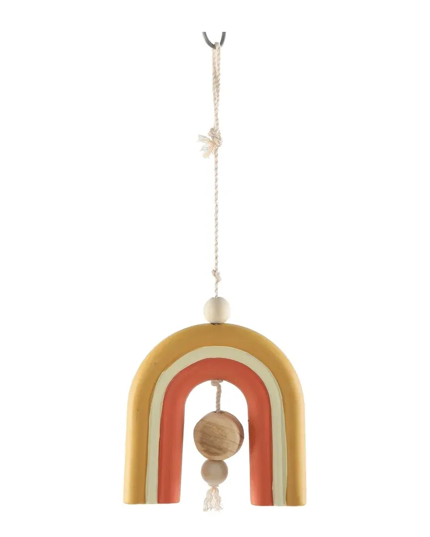 6in Ceramic Hanging Rainbow - Orange image