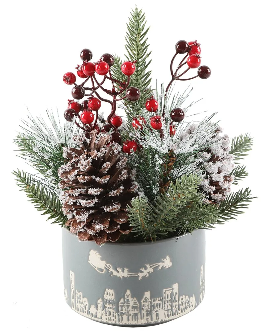 Xmas Mix 5In Planter - Grey, Ceramic image