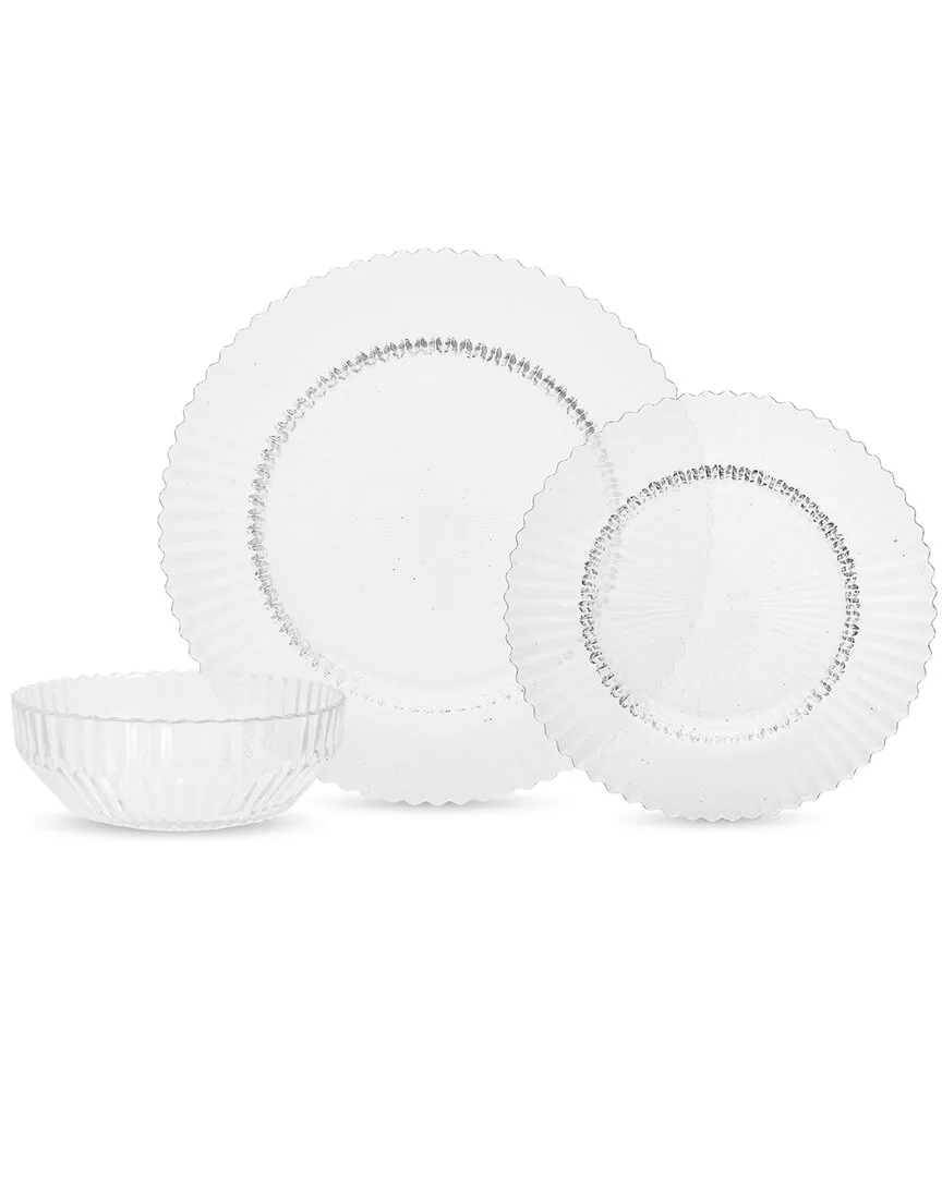 Archie 12pc Dinnerware Set - Clear, Glass image
