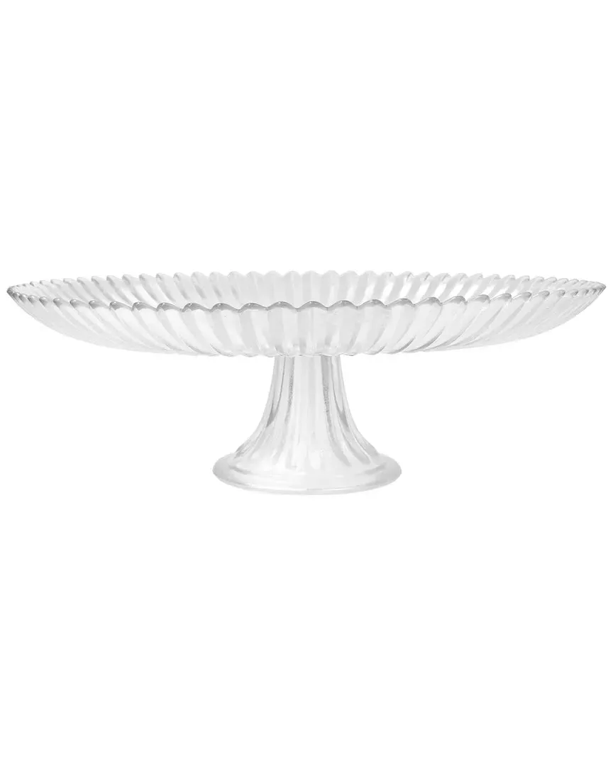 Archie 13in Large Cake Stand - Clear, Glass image