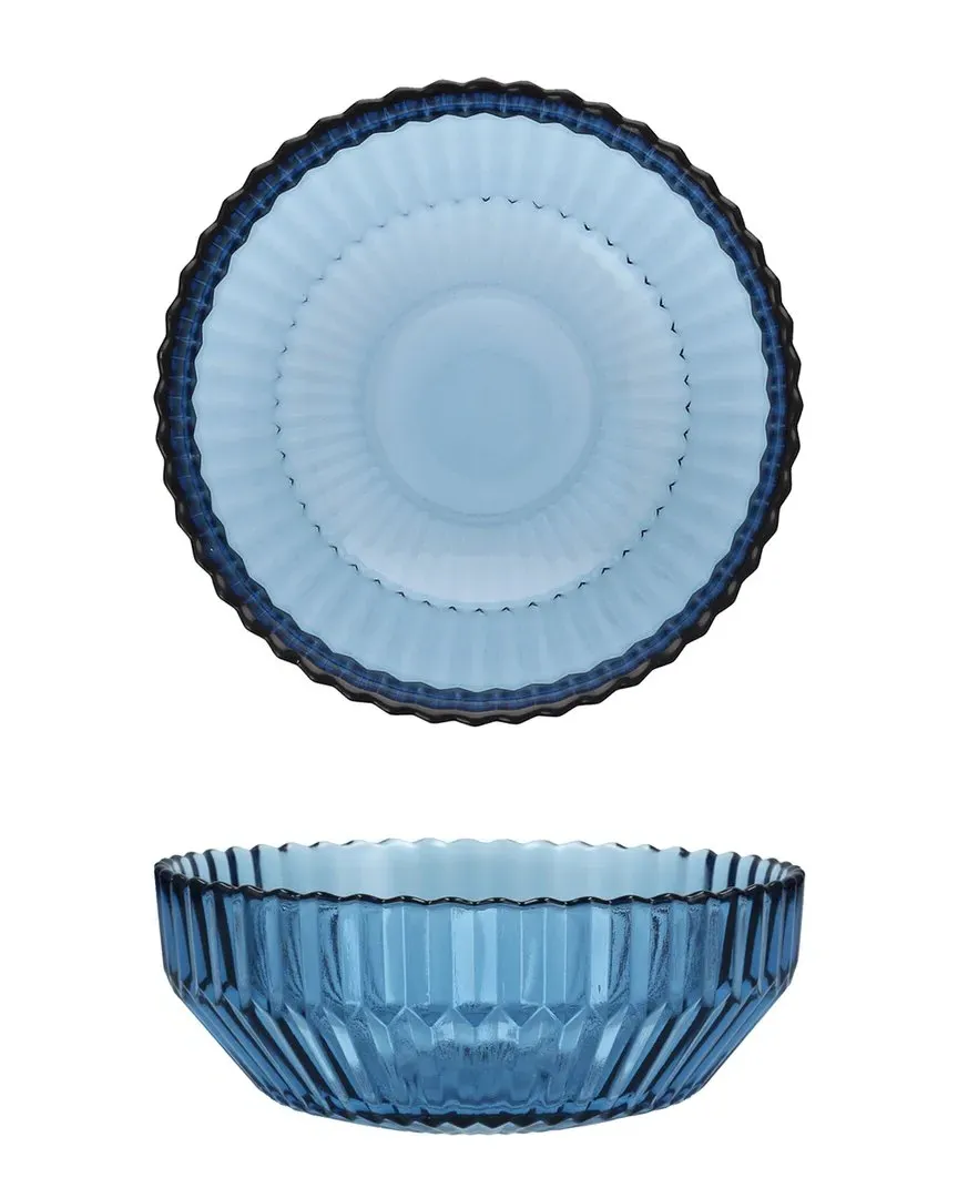 Archie Cereal Bowl Set of 4 - Cornflower Blue, Glass