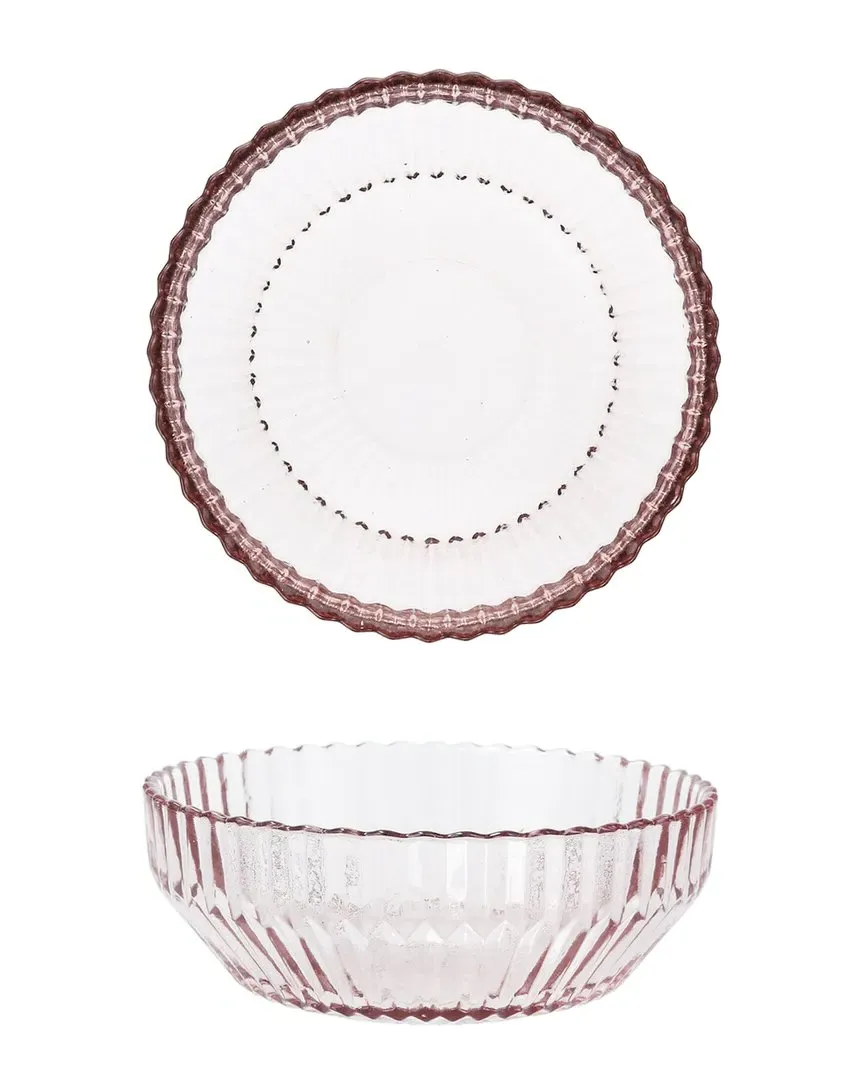Archie Cereal Bowl Set of 4 - Pink, Glass