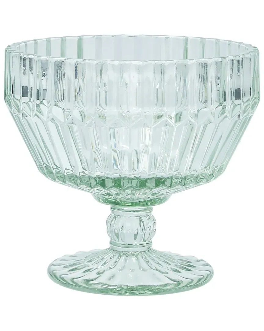 Archie Footed Dessert Bowls Set of 6 - Verde Green, Glass