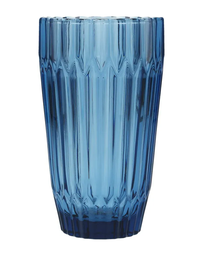 Archie Set of 6 Iced Beverage Glasses - Cornflower Blue, Glass