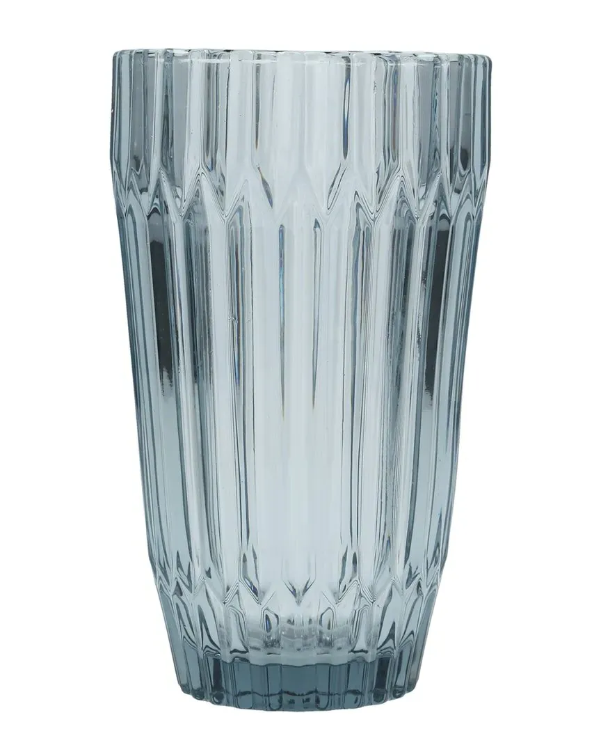 Archie Set of 6 Iced Beverage Glasses - Dusk Gray, Glass