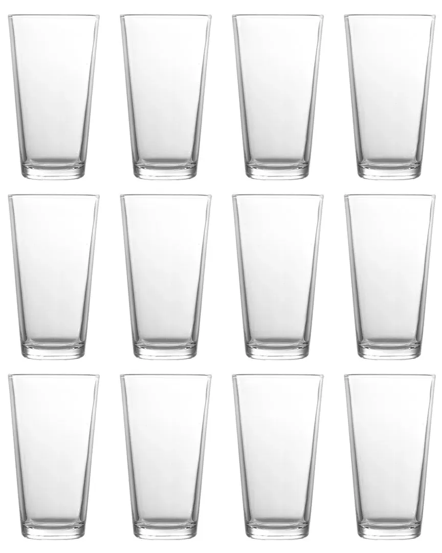 Barca 16oz Stackable Glasses Set of 12 - Clear