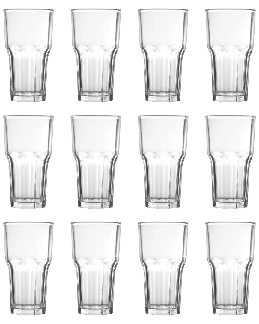 Chez Bistro 16oz Stackable Glasses Set of 12 - Clear image