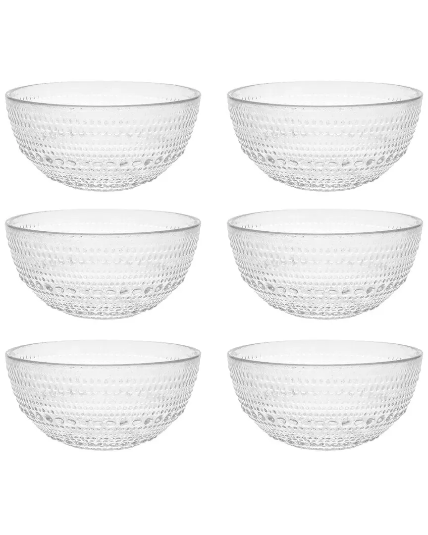 Jupiter 6pc Cereal Bowls - Clear, Glass image