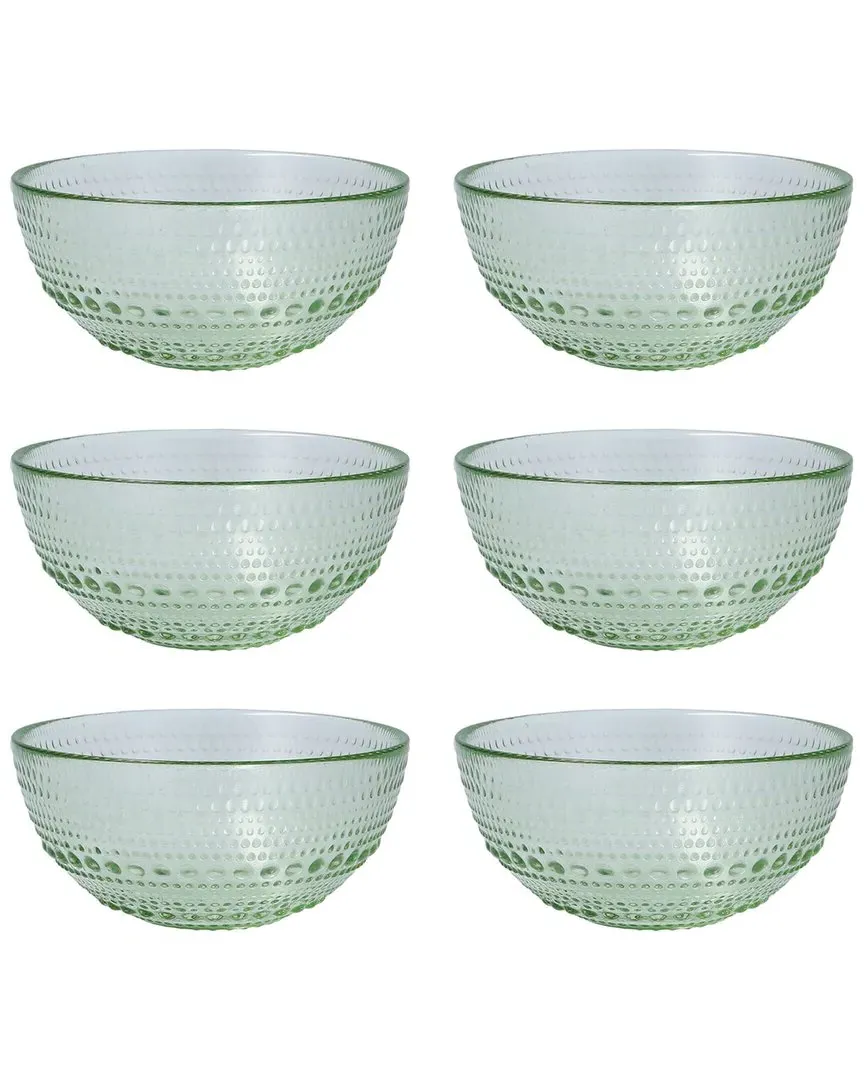 Jupiter 6pc Cereal Bowls - Sage Green, Glass