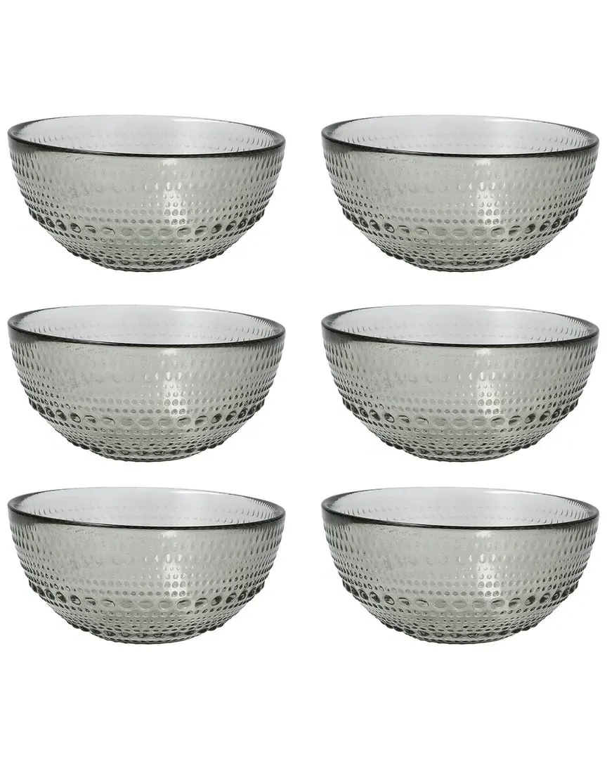 Jupiter 6pc Cereal Bowls - Smoke Gray, Glass