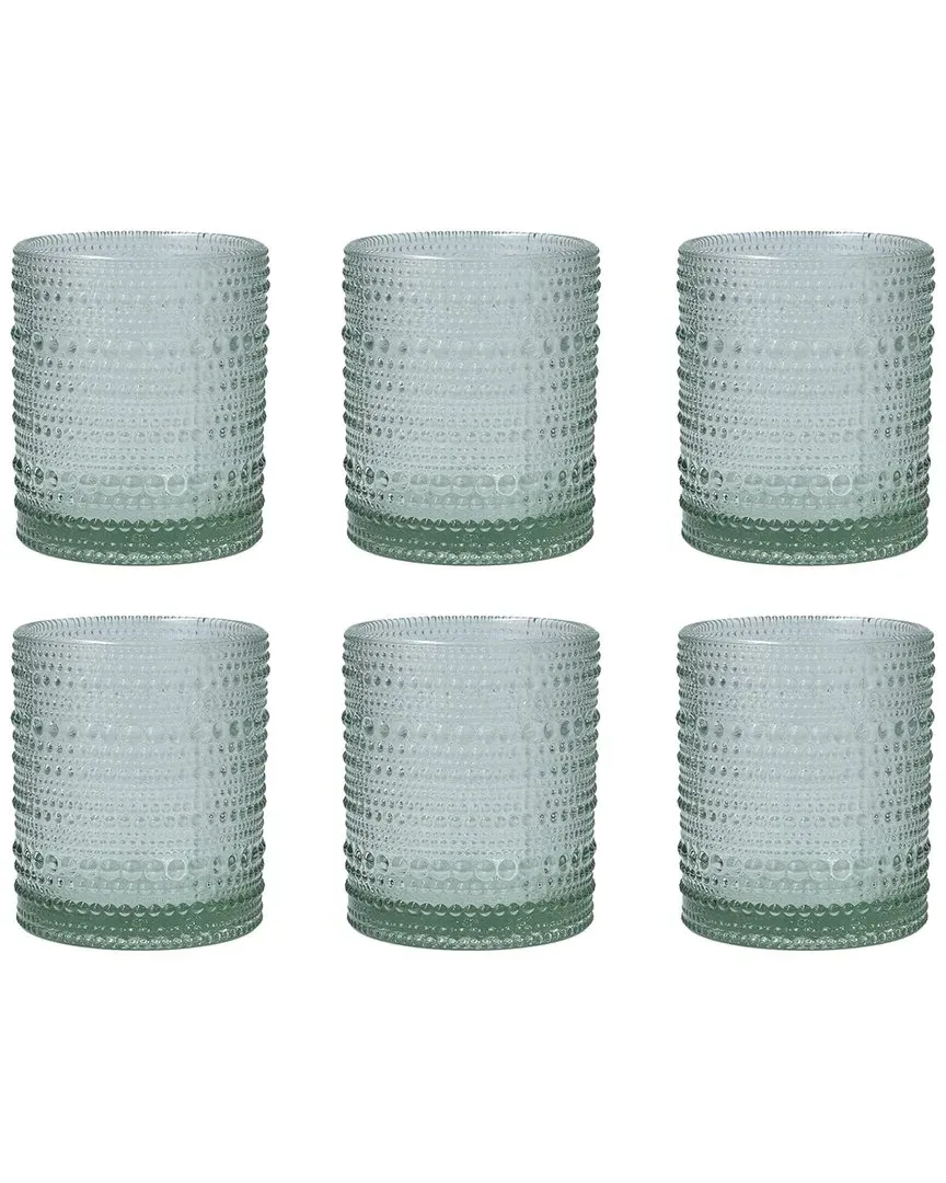 Jupiter 6pc Old Fashioned Glasses - Sage Green, Glass