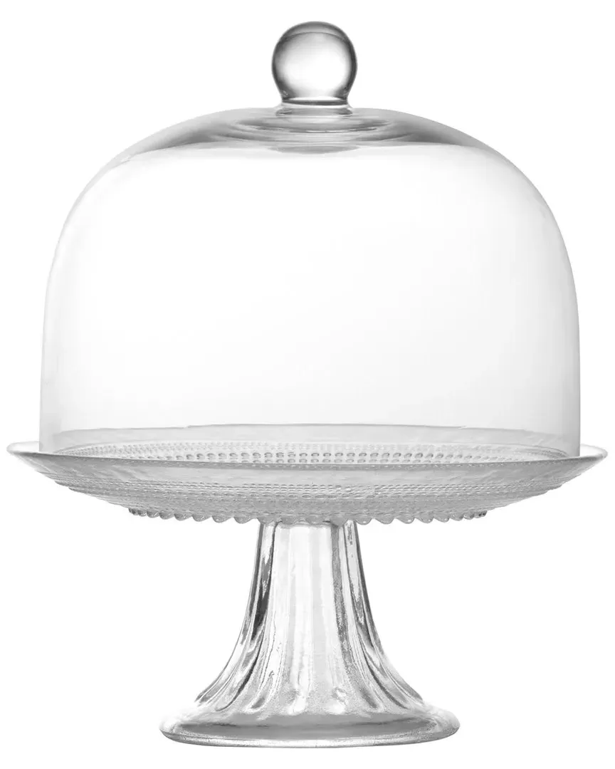 Jupiter Glass 8.5in Mini Cake Stand & Dome Set - Clear
