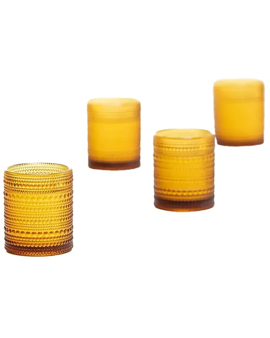 Jupiter Set of 6 DOF Glasses - Amber, Glass image