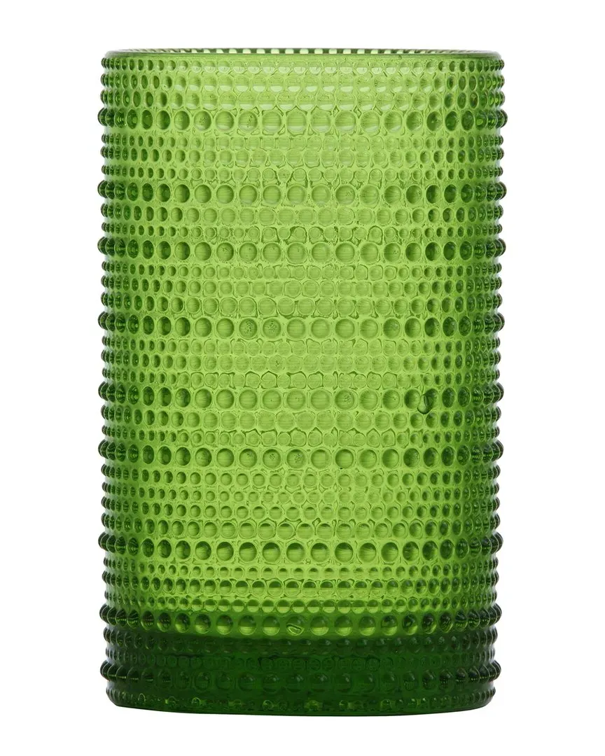 Jupiter Set of 6 Iced Beverage Glasses - Fern Green, Glass