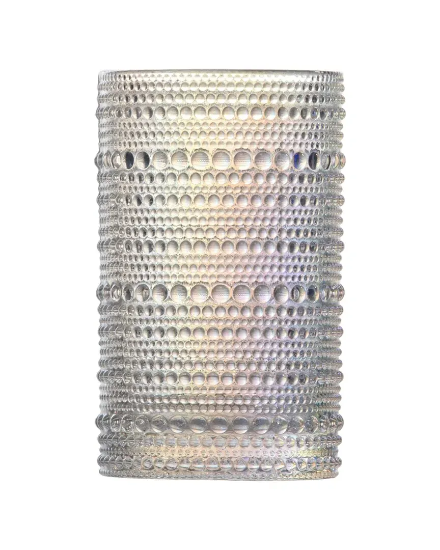Jupiter Set of 6 Iced Beverage Glasses - Iridescent, Glass