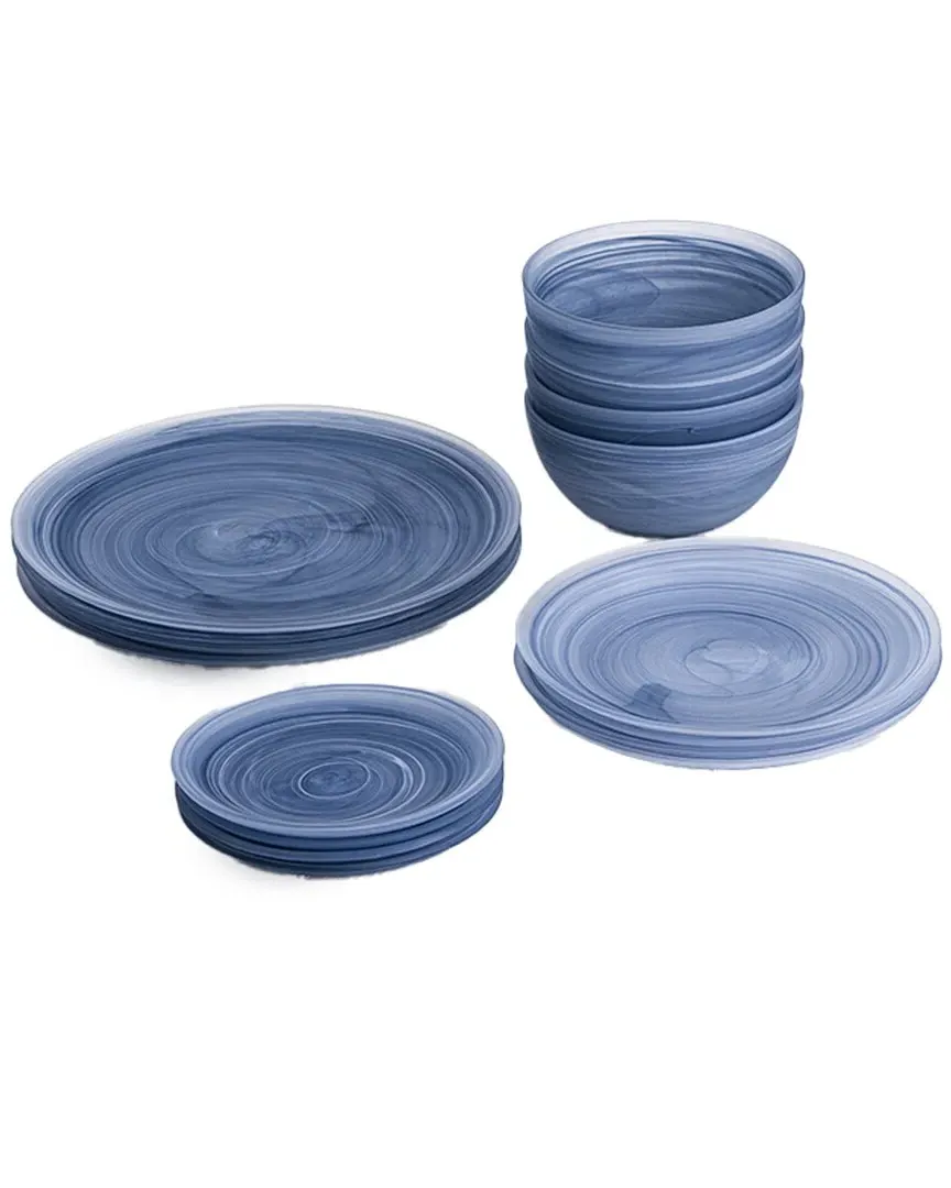 La Jolla 16-Piece Dinnerware Set - Blue, Glass image
