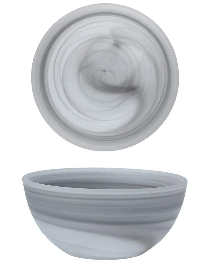 La Jolla Set of 4 Cereal Bowls - Grey, Glass
