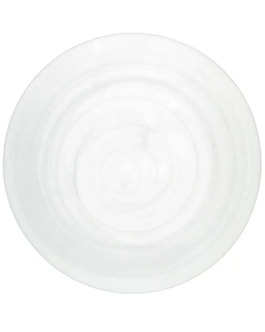 La Jolla Set of 4 Dinner Plates - White, Glass