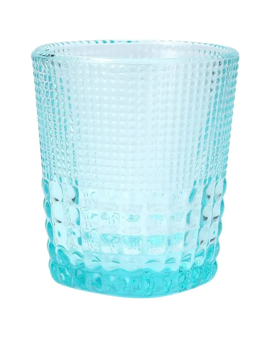 Malcolm Set of 6 Double Old Fashioned Glasses - Blue, Glass