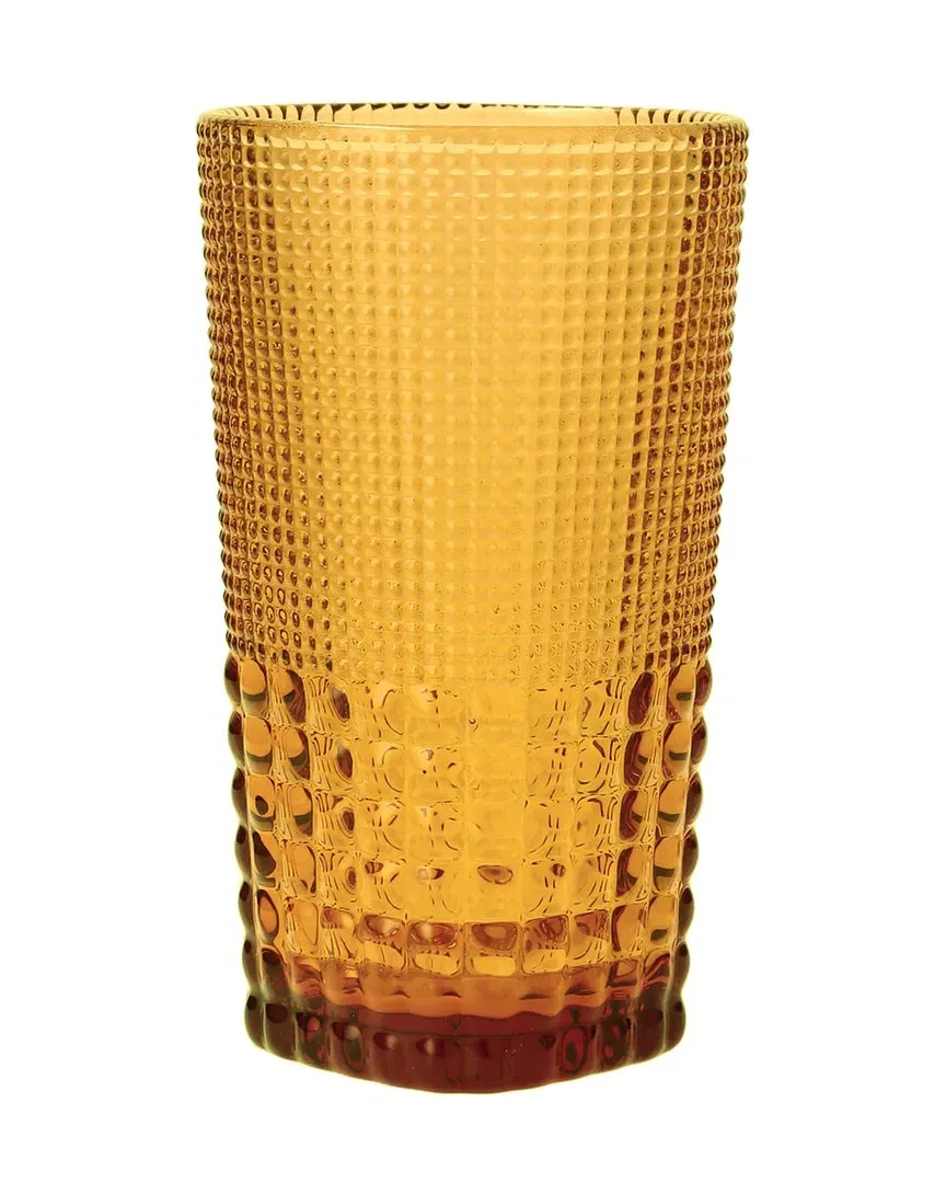 Malcolm Set of 6 Iced Beverage Glasses - Amber, Glass image