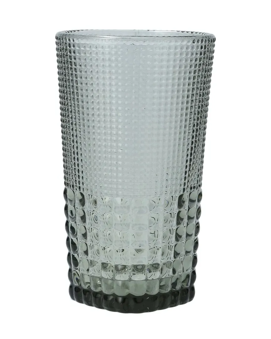 Malcolm Set of 6 Iced Beverage Glasses - Grey, Glass
