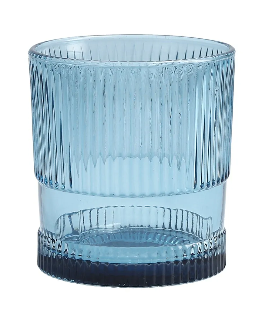 Noho Set of 4 Double Old Fashioned Glasses - Cornflower, Glass