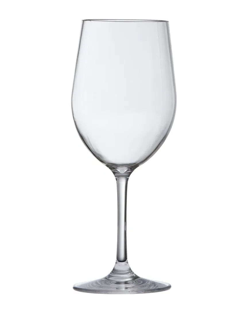 OutSide Set of 6 White Wine Glasses - Clear image