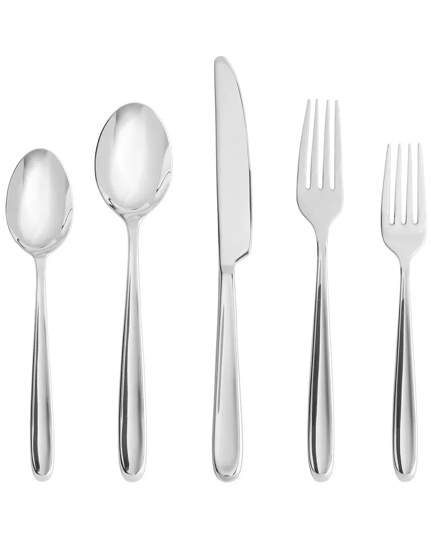 Scoop 5pc Flatware Set Service for 1 - Silver, Stainless Steel image