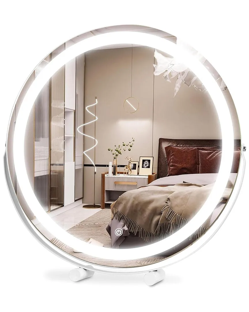 19In Round LED Vanity Mirror with Touch Control - White image