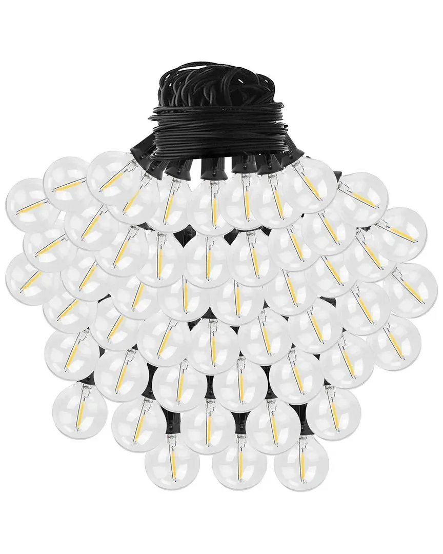 50ft Globe String Lights - Black, Glass