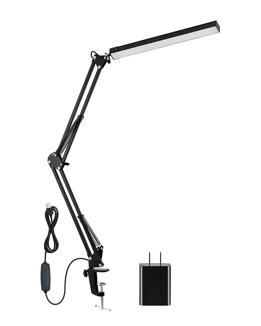NewHome Adjustable LED Desk Lamp with Clamps - Black