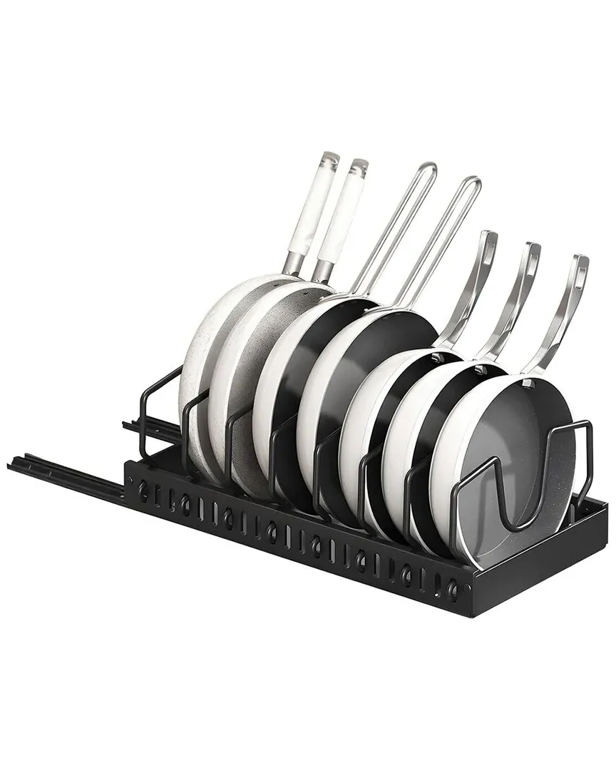 NewHome Pull Out Pots & Pans Organizer - Black, Carbon Steel image