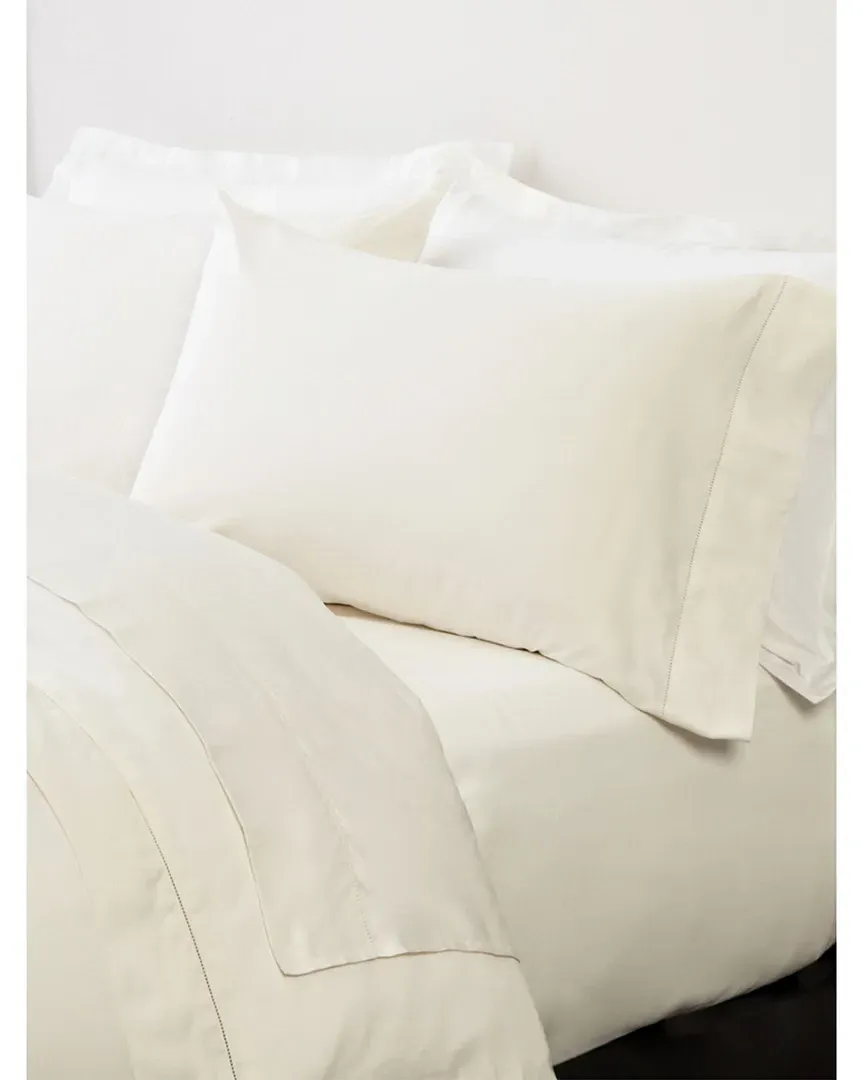 Lux Percale Duvet Cover - Ivory, Cotton